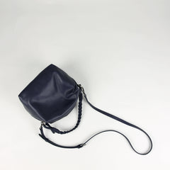 Cute Womens Black Leather Handbag Purse Cube Leather Shoulder Bag Crossbody Purse for Ladies