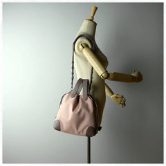 Cute Womens Khaki NYLON Bucket Handbag Purse Barrel NYLON Shoulder Bag Crossbody Purse for Ladies