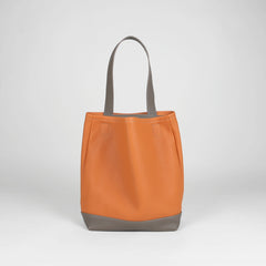 Cute Womens Orange Leather Shoulder Tote Bag Best Tote Handbag Shopper Bag Purse for Ladies