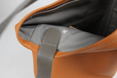 Cute Womens Orange Leather Shoulder Tote Bag Best Tote Handbag Shopper Bag Purse for Ladies