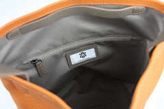 Cute Womens Orange Leather Shoulder Tote Bag Best Tote Handbag Shopper Bag Purse for Ladies