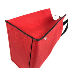Cute Womens Red Leather Tote Bag Best Tote Handbag Small Shopper Bag Purse for Ladies