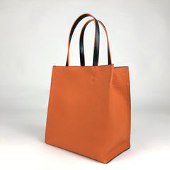 Cute Womens Red Leather Tote Bag Best Tote Handbag Small Shopper Bag Purse for Ladies
