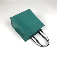 Cute Womens Orange Leather Tote Bag Best Tote Handbag Small Shopper Bag Purse for Ladies