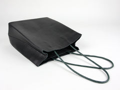 Cute Womens Small Black Leather Shoulder Tote Bag Small Best Tote Shopper Bag Purse for Ladies