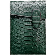 Cute Womens Snake Pattern Green Leather Card Wallets Card Clutch Card Holder Wallet for Women