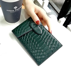 Cute Womens Snake Pattern Red Leather Card Wallets Card Clutch Card Holder Wallet for Women