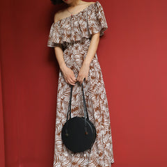 Cute Womens White Leather Round Side Purse Round White Shoulder Bag for Women