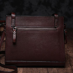 Cute Black WOmens Leather Heart Satchel Bags Brown Leather Shoulder Bag Purse for Ladies