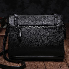 Cute Black WOmens Leather Heart Satchel Bags Brown Leather Shoulder Bag Purse for Ladies