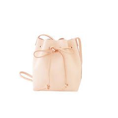 Cute LEATHER Beige Bucket Bag WOMENs SHOULDER BAG Purses FOR WOMEN