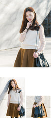 Cute LEATHER Black Bucket Bag WOMENs SHOULDER BAG Purses FOR WOMEN