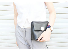 Cute LEATHER Black WOMENs SHOULDER BAG Purses FOR WOMEN