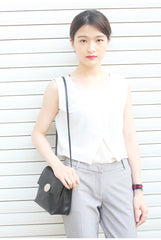Cute LEATHER Black WOMENs SHOULDER BAG Purses FOR WOMEN