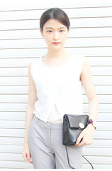 Cute LEATHER Black WOMENs SHOULDER BAG Purses FOR WOMEN