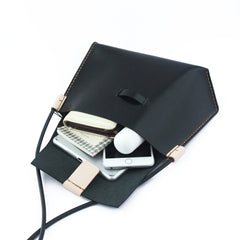 Cute LEATHER Black WOMENs SHOULDER Bag Unique Crossbody BAG Purses FOR WOMEN