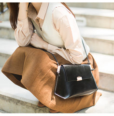 Cute LEATHER Black WOMENs SHOULDER Bag Unique Crossbody BAG Purses FOR WOMEN