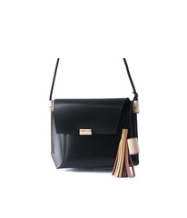 Cute LEATHER Black WOMENs SHOULDER Bag Unique Crossbody BAG Purses FOR WOMEN