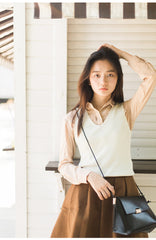 Cute LEATHER Black WOMENs SHOULDER Bag Unique Crossbody BAG Purses FOR WOMEN