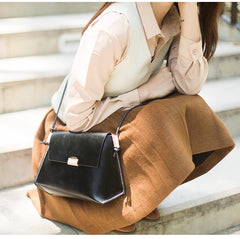 Cute LEATHER Black WOMENs SHOULDER Bag Unique Crossbody BAG Purses FOR WOMEN