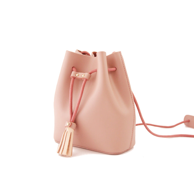 Cute LEATHER Bucket Bag WOMENs SHOULDER BAG Purses FOR WOMEN