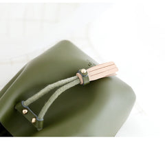 Cute LEATHER Bucket Bag WOMENs SHOULDER BAG Purses FOR WOMEN