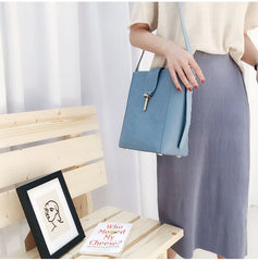 Cute LEATHER Fashion Bucket Bag WOMENs SHOULDER BAG Purses FOR WOMEN