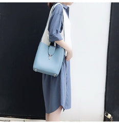 Cute LEATHER Fashion Bucket Bag WOMENs SHOULDER BAG Purses FOR WOMEN