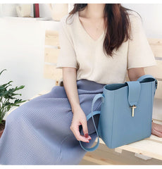 Cute LEATHER Fashion Bucket Bag WOMENs SHOULDER BAG Purses FOR WOMEN