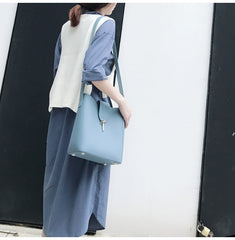 Cute LEATHER Fashion Bucket Bag WOMENs SHOULDER BAG Purses FOR WOMEN