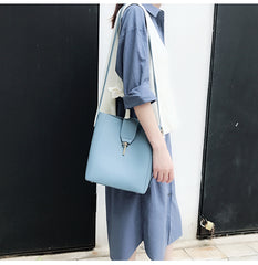 Cute LEATHER Fashion Bucket Bag WOMENs SHOULDER BAG Purses FOR WOMEN