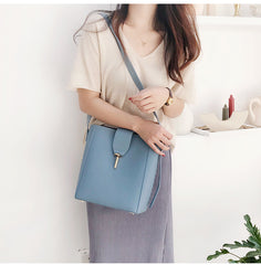 Cute LEATHER Fashion Bucket Bag WOMENs SHOULDER BAG Purses FOR WOMEN
