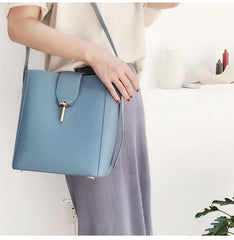 Cute LEATHER Fashion Bucket Bag WOMENs SHOULDER BAG Purses FOR WOMEN