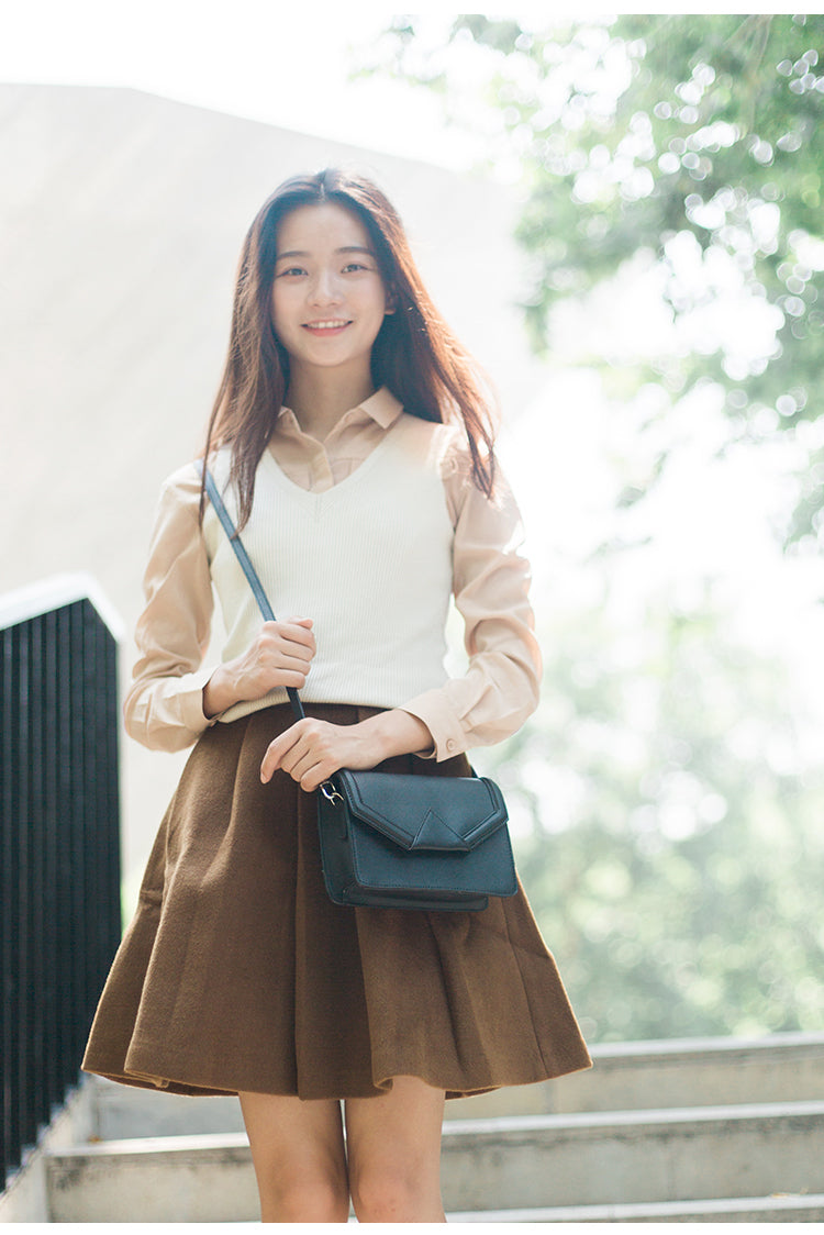 Cute LEATHER Red WOMENs SHOULDER BAG Purses FOR WOMEN