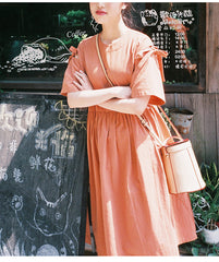 Cute LEATHER WOMENs Barrel Handbags SHOULDER Purse FOR WOMEN