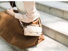 Cute LEATHER WOMENs Barrel SHOULDER Bag Crossbody BAG Purses FOR WOMEN