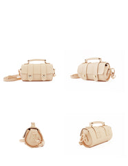 Cute LEATHER WOMENs Barrel SHOULDER Bag Crossbody BAG Purses FOR WOMEN