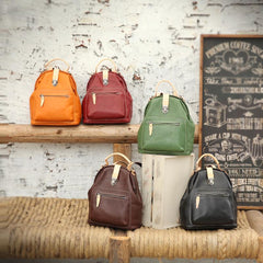 Women's Small Leather Backpack Bag - Annie Jewel