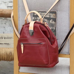 Women's Small Leather Backpack Bag - Annie Jewel
