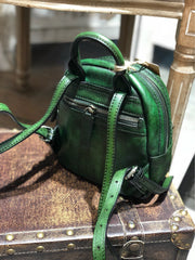 Brown Cute Leather Womens Backpacks Small Braided Leather Backpack Trendy Backpacks for Ladies