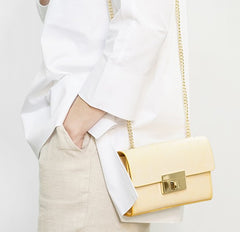 Cute Leather Womens Fashion Small Chain Shoulder Purse Chain Crossbody Bag for Women