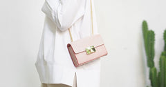 Cute Leather Womens Fashion Small Chain Shoulder Purse Chain Crossbody Bag for Women