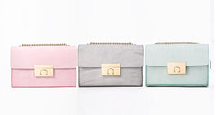 Cute Leather Womens Fashion Small Chain Shoulder Purse Chain Crossbody Bag for Women