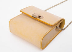 Cute Leather Womens Mini Chain Crossbody Purse Makeup Tiny Chain Shoulder Bags for Women
