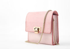 Cute Leather Womens Mini Chain Crossbody Purse Makeup Tiny Chain Shoulder Bags for Women