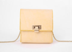 Cute Leather Womens Mini Chain Crossbody Purse Makeup Tiny Chain Shoulder Bags for Women