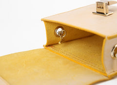 Cute Leather Womens Mini Chain Crossbody Purse Makeup Tiny Chain Shoulder Bags for Women