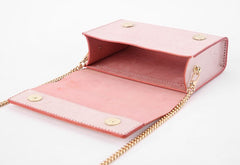 Cute Leather Womens Mini Chain Purse Makeup Fashion Handbags Chain Shoulder Bag for Women