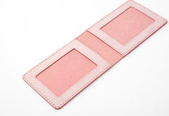 Cute Leather Womens Slim License Wallet Front Pocket Wallet Slim Card Wallet for Women