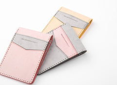 Cute Leather Womens Slim License Wallet Front Pocket Wallet Slim Card Wallet for Women